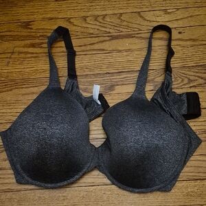 Ambrielle Charcoal Women's Bra 44C Underwire Padded Wide Strap Casual